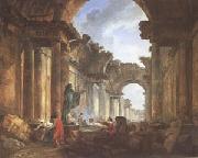 ROBERT, Hubert Imaginary View of the Grande Galerie in Ruins (mk05) USA oil painting reproduction
